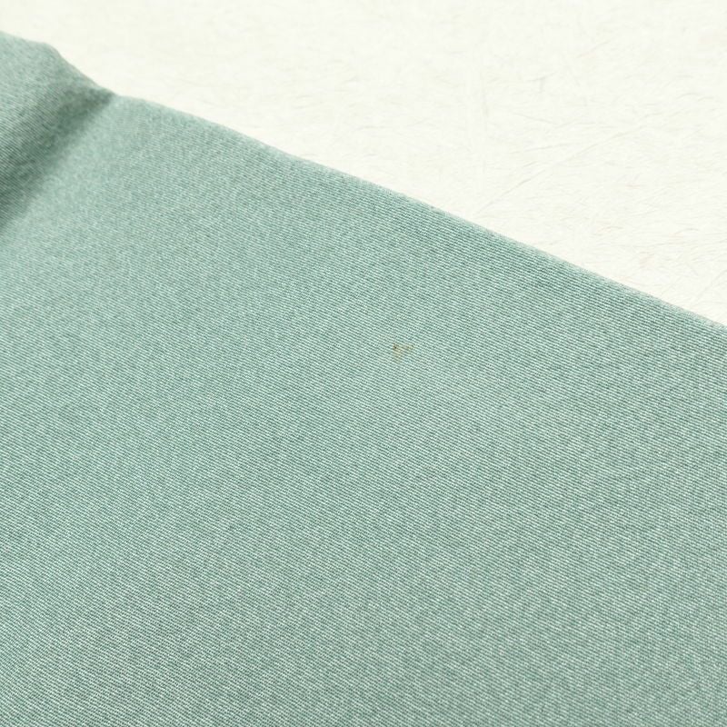 色留袖 五つ紋付き 比翼付き 縮緬 正絹 古典柄 袷仕立て 身丈162.5cm 裄丈66.5cm 着物 緑・うぐいす色_画像18