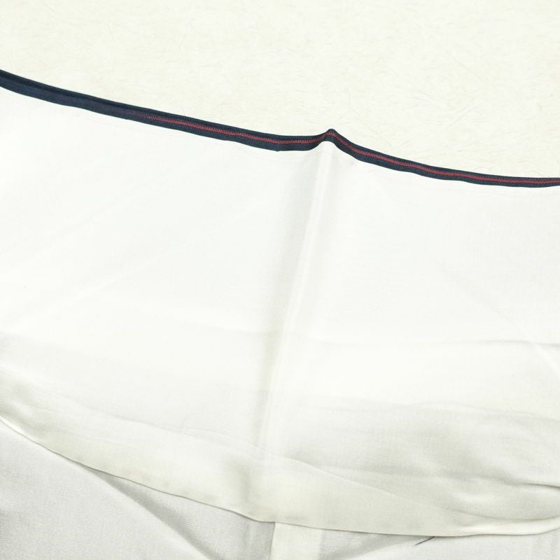 紬 美品 しつけ糸付き 正絹 蝶・昆虫柄 袷仕立て 身丈159cm 裄丈66.5cm 紬着物 青・紺_画像19