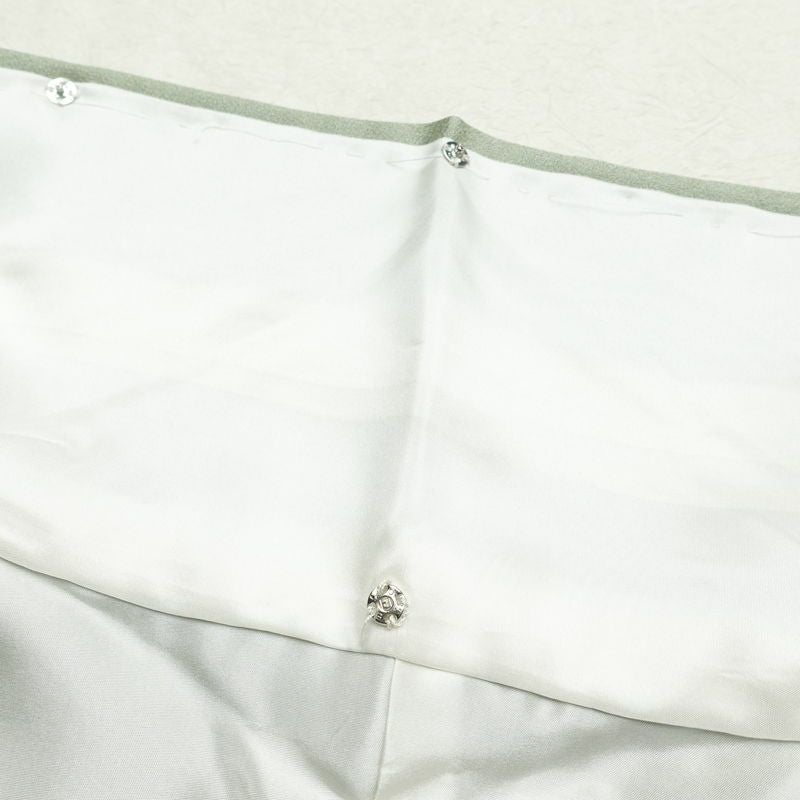 訪問着 良品 正絹 古典柄 袷仕立て 身丈162cm 裄丈64.5cm 着物 金彩 緑・うぐいす色_画像19