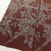 訪問着 鮫小紋 縮緬 正絹 花柄 袷仕立て 身丈156.5cm 裄丈64cm 茶_画像4