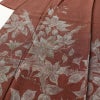 訪問着 鮫小紋 縮緬 正絹 花柄 袷仕立て 身丈156.5cm 裄丈64cm 茶_画像5