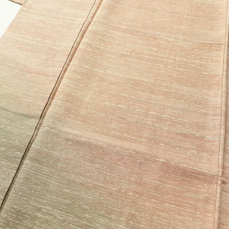 付け下げ 良品 二代目服部光擴 落款入り 縮緬 正絹 その他の柄 袷仕立て 身丈151.5cm 裄丈63.5cm 附下 橙_画像5