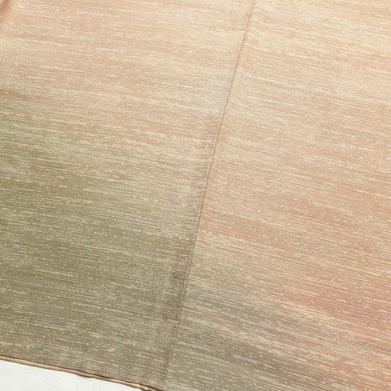 付け下げ 良品 二代目服部光擴 落款入り 縮緬 正絹 その他の柄 袷仕立て 身丈151.5cm 裄丈63.5cm 附下 橙_画像10