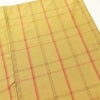 本場大島紬 良品 都喜ヱ門 証紙あり 車輪梅格子 正絹 チェック・格子柄 袷仕立て 身丈160cm 裄丈66.5cm 着物 黄・黄土色_画像10