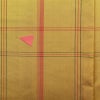 本場大島紬 良品 都喜ヱ門 証紙あり 車輪梅格子 正絹 チェック・格子柄 袷仕立て 身丈160cm 裄丈66.5cm 着物 黄・黄土色_画像18
