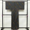 紬 良品 正絹 古典柄 袷仕立て 身丈160cm 裄丈65cm 紬着物 青・紺_画像2