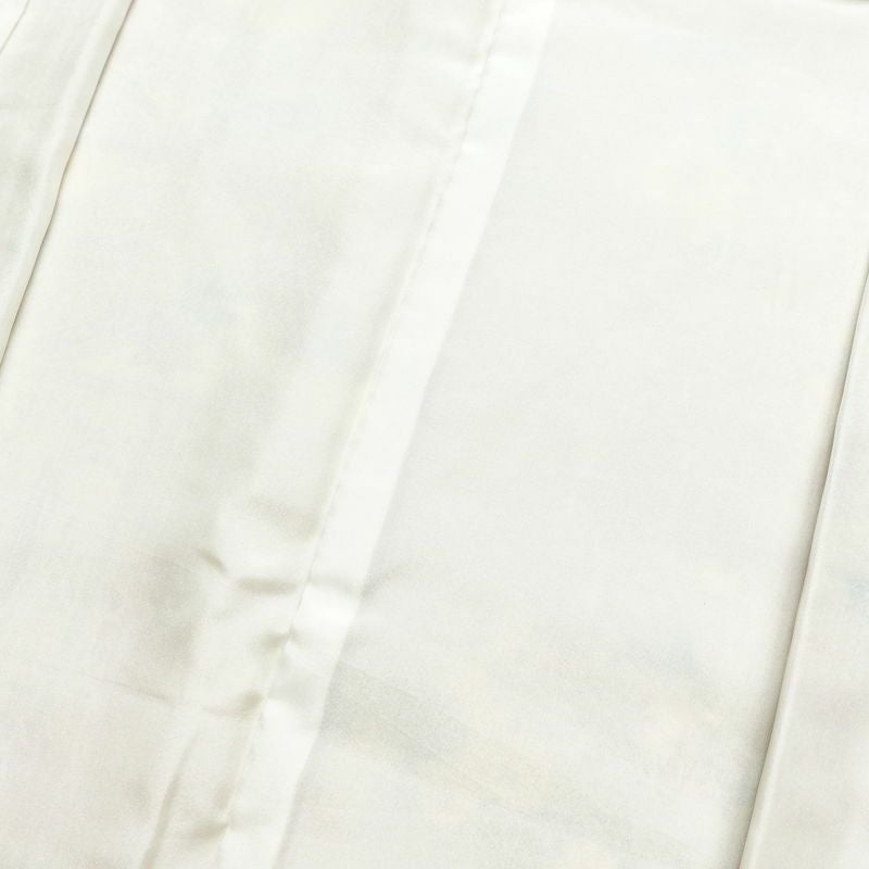 小紋 良品 しつけ糸付き 縮緬 総柄 正絹 古典柄 袷仕立て 身丈159.5cm 裄丈65cm 小紋着物 クリーム_画像16