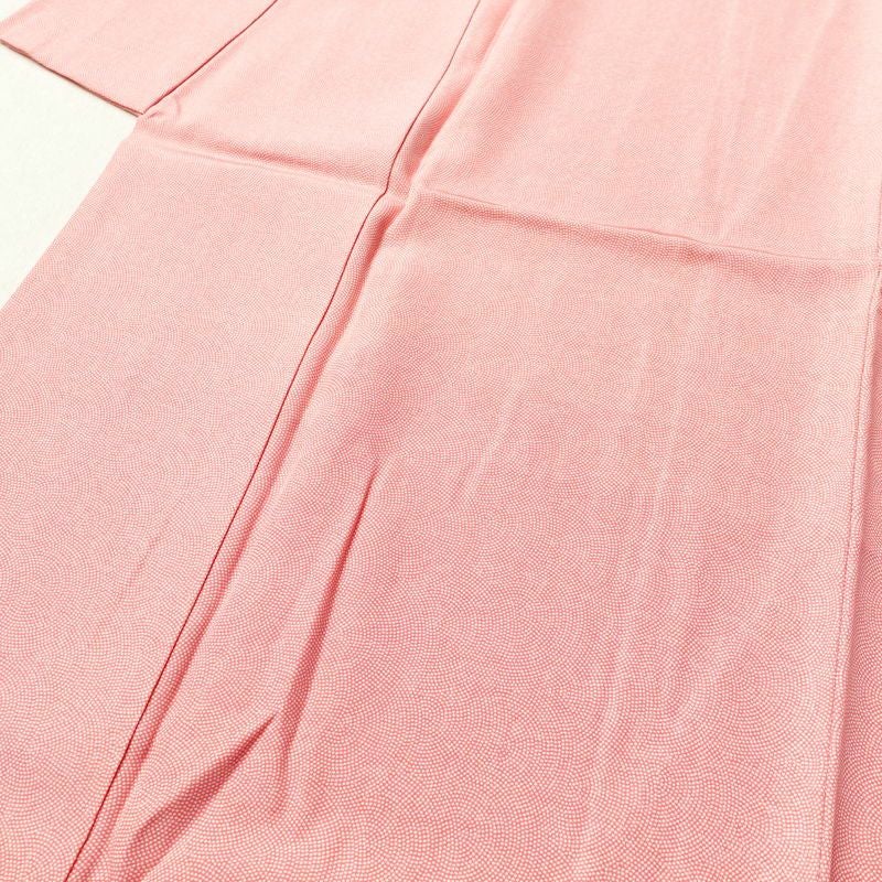 小紋 良品 鮫小紋 一部しつけ糸付き 正絹 古典柄 袷仕立て 身丈158cm 裄丈65cm ピンク_画像5