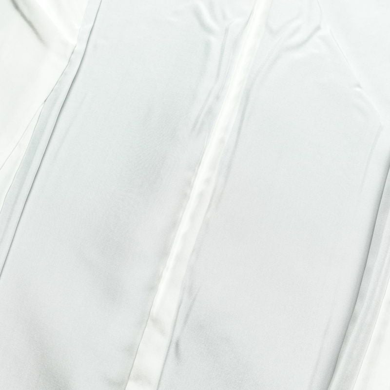 付け下げ 二代目山田栄一 落款入り 良品 ちりめん 正絹 袷仕立て 身丈160.5cm 裄丈67cm 共八掛 着物 附下 金糸 幾何学柄・抽象柄 紫・藤色_画像17