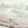 訪問着 良品 落款入り 一つ紋付き 正絹 綸子 風景柄 袷仕立て 身丈167.5cm 裄丈69.5cm 金彩 箔 紫・藤色_画像10