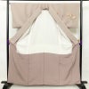 訪問着 落款入り 作家物 縮緬 正絹 古典柄 袷仕立て 身丈162cm 裄丈67cm 菊 金彩 着物 ベージュ_画像3