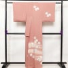 付け下げ 良品 正絹 古典柄 袷仕立て 身丈162.5cm 裄丈65cm 金彩 雪輪 附下 着物 ピンク_画像2