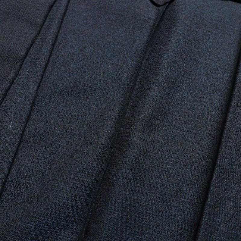 男性用 着物 良品 しつけ糸付き アンサンブル 4点セット セット品 ウール 無地 単衣仕立て 身丈135.5cm 裄丈64cm 青・紺_画像15