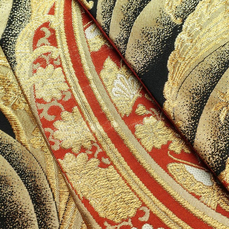 袋帯 六通柄 振袖用 正絹 流水・波柄 蝶 金・銀_画像21