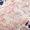 振袖 良品 正絹 花柄 袷仕立て 身丈157cm 裄丈64.5cm 箔 金彩 着物 青・紺_画像8
