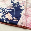 振袖 良品 正絹 花柄 袷仕立て 身丈157cm 裄丈64.5cm 箔 金彩 着物 青・紺_画像11