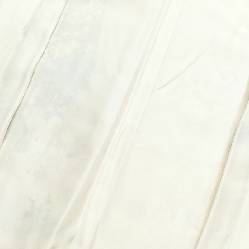 振袖 良品 正絹 花柄 袷仕立て 身丈157cm 裄丈64.5cm 箔 金彩 着物 青・紺_画像18