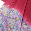 振袖 辻が花 作家物 孝美 落款入り 良品 絞り 正絹 花柄 袷仕立て 身丈165.5cm 裄丈67.5cm 金彩 小豆・エンジ_画像5