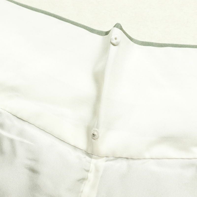 色留袖 良品 落款入り 五つ紋付き 縮緬 正絹 風景柄 袷仕立て 身丈159.5cm 裄丈65.5cm 箔 着物 緑・うぐいす色_画像20