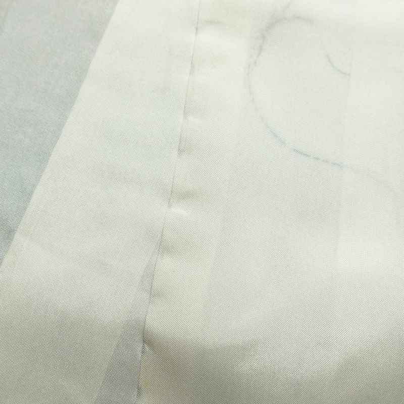 紬 しつけ糸付き 正絹 幾何学柄・抽象柄 袷仕立て 身丈154cm 裄丈66cm 紬着物 青・紺_画像16