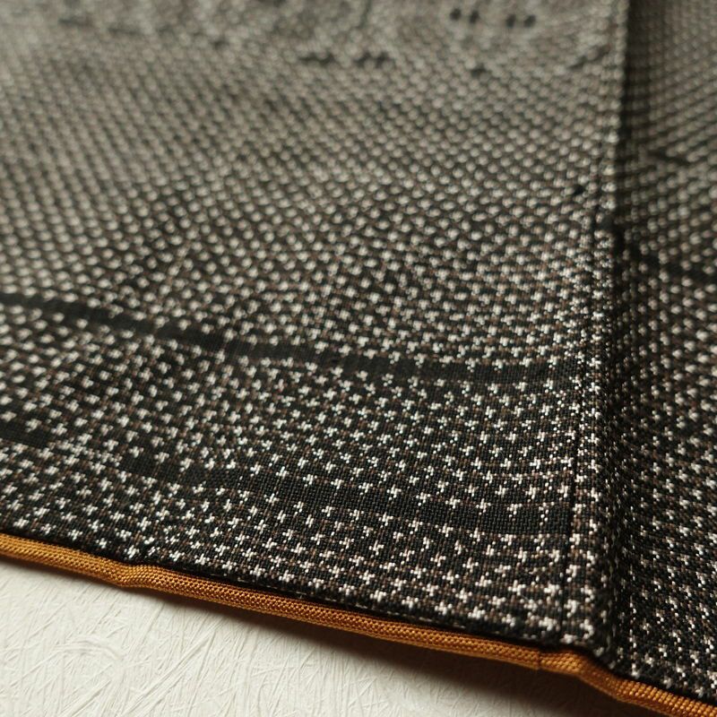 紬 良品 正絹 古典柄 袷仕立て 身丈162.5cm 裄丈65.5cm 紬着物 つむぎ 茶_画像9