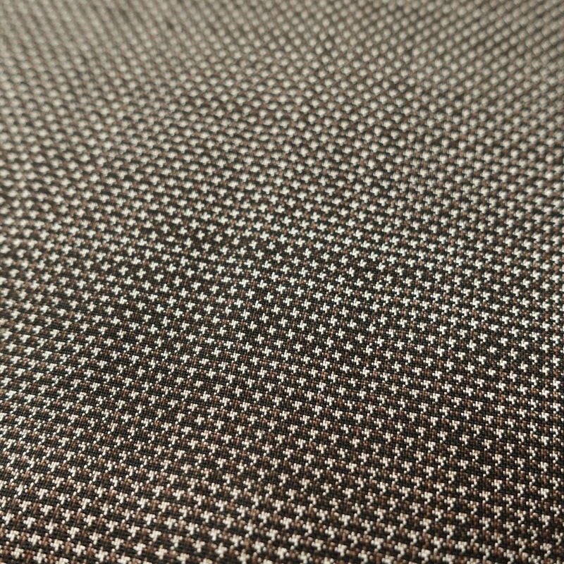 紬 良品 正絹 幾何学柄・抽象柄 袷仕立て 身丈157.5cm 裄丈64.5cm 紬着物 茶_画像6