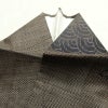 紬 良品 正絹 古典柄 袷仕立て 身丈156.5cm 裄丈63cm 紬着物 茶_画像15