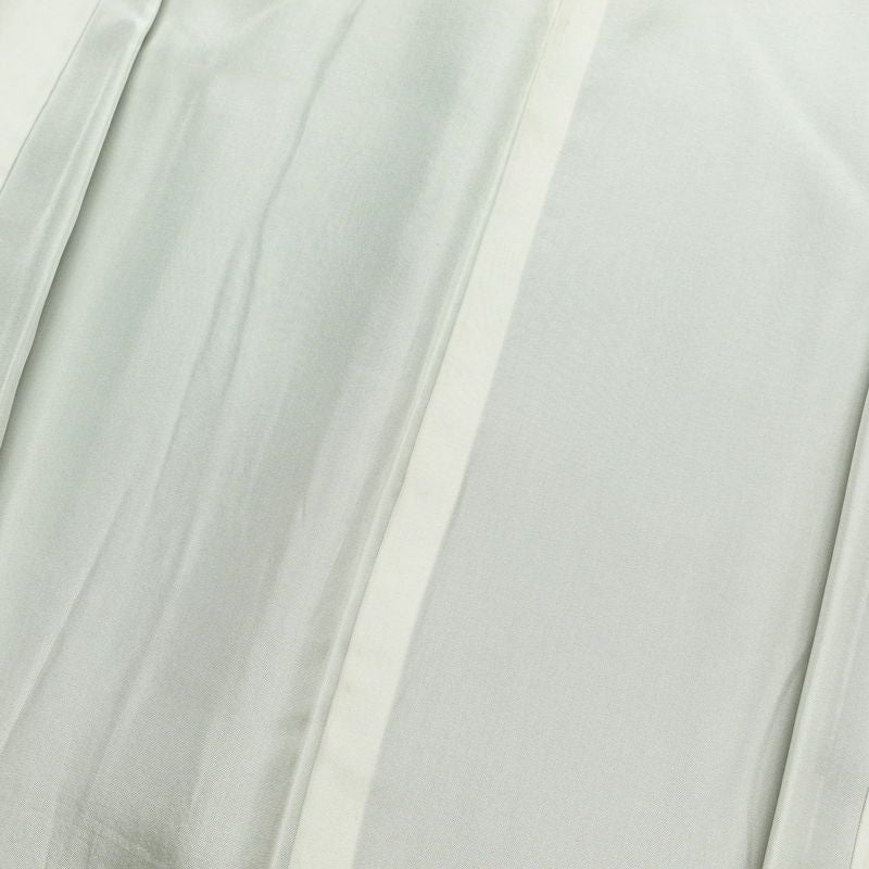 付け下げ 良品 一つ紋付き 正絹 古典柄 袷仕立て 身丈162cm 裄丈65.5cm 箔 刺繍 金彩 附下 着物 緑・うぐいす色_画像18