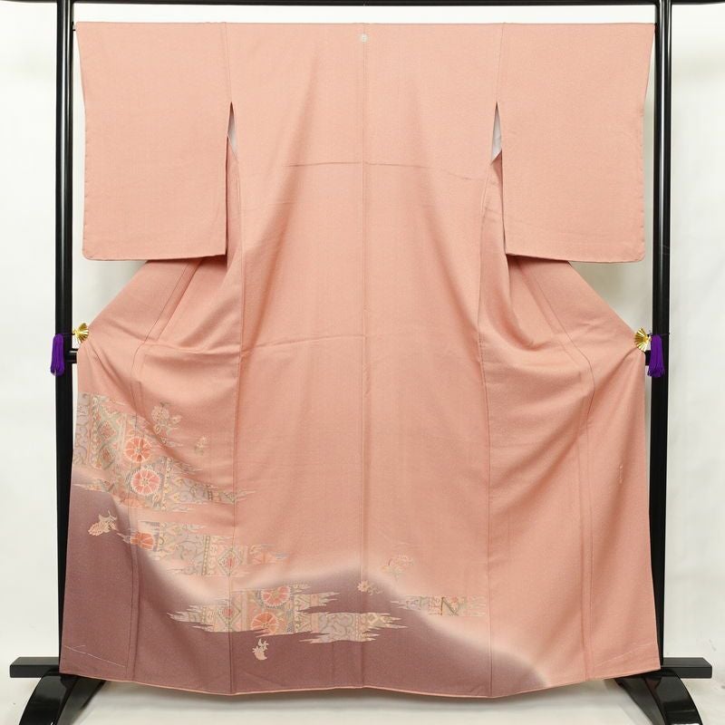 色留袖 良品 蘇州刺繍 一つ紋付き 正絹 古典柄 袷仕立て 身丈162.5cm
