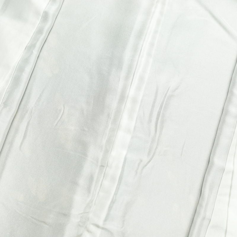 小紋 縮緬 正絹 木の葉・植物柄 袷仕立て 身丈169.5cm 裄丈71cm 小紋着物 黄・黄土色_画像18