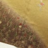 付け下げ 良品 正絹 木の葉・植物柄 袷仕立て 身丈158cm 裄丈65.5cm 箔 刺繍 着物 黄・黄土色_画像11