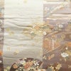 袋帯 六通柄 フォーマル用 正絹 古典柄 扇面 グレー_画像2