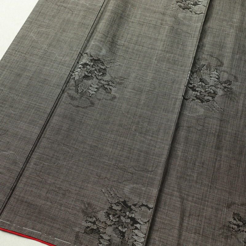 本場大島紬 証紙あり 伝統的工芸品 しつけ糸付き 正絹 風景柄 袷仕立て 身丈150cm 裄丈61.5cm 茶_画像4
