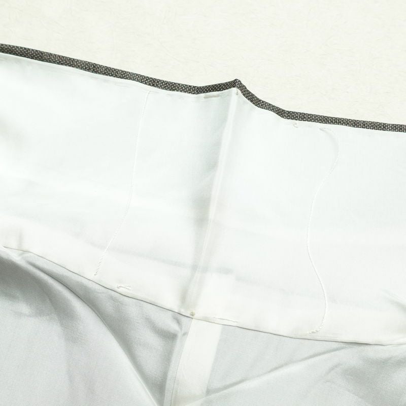 本場大島紬 証紙あり 伝統的工芸品 しつけ糸付き 正絹 風景柄 袷仕立て 身丈150cm 裄丈61.5cm 茶_画像17