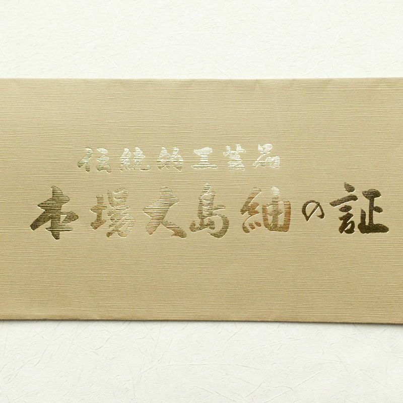 本場大島紬 証紙あり 伝統的工芸品 しつけ糸付き 正絹 風景柄 袷仕立て 身丈150cm 裄丈61.5cm 茶_画像20
