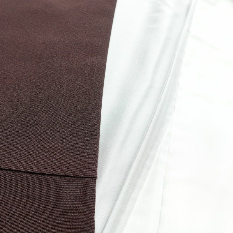 色留袖 縮緬 正絹 人物・動物柄 袷仕立て 身丈161cm 裄丈68cm 箔 共八掛 金彩 茶_画像18