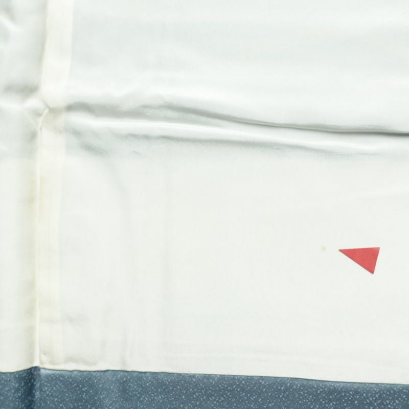 付け下げ 縮緬 正絹 古典柄 袷仕立て 身丈155.5cm 裄丈65cm 金彩 附下げ 露芝 扇面 青・紺_画像20