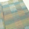 山古志紬 良品 正絹 チェック・格子柄 袷仕立て 身丈155cm 裄丈65cm 紬 着物 緑・うぐいす色_画像10