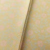 小紋 縮緬 総柄 正絹 花柄 袷仕立て 身丈166cm 裄丈63.5cm 一部しつけ糸付き 小紋着物 黄・黄土色_画像8