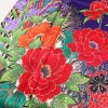振袖 良品 正絹 花柄 袷仕立て 身丈164cm 裄丈68cm 箔 成人式 着物 紫・藤色_画像6