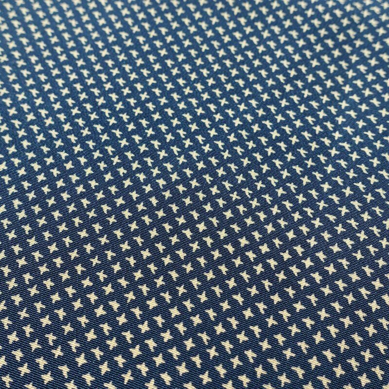 小紋 縮緬 総柄 正絹 古典柄 袷仕立て 身丈158cm 裄丈64cm 小紋着物 青・紺_画像6