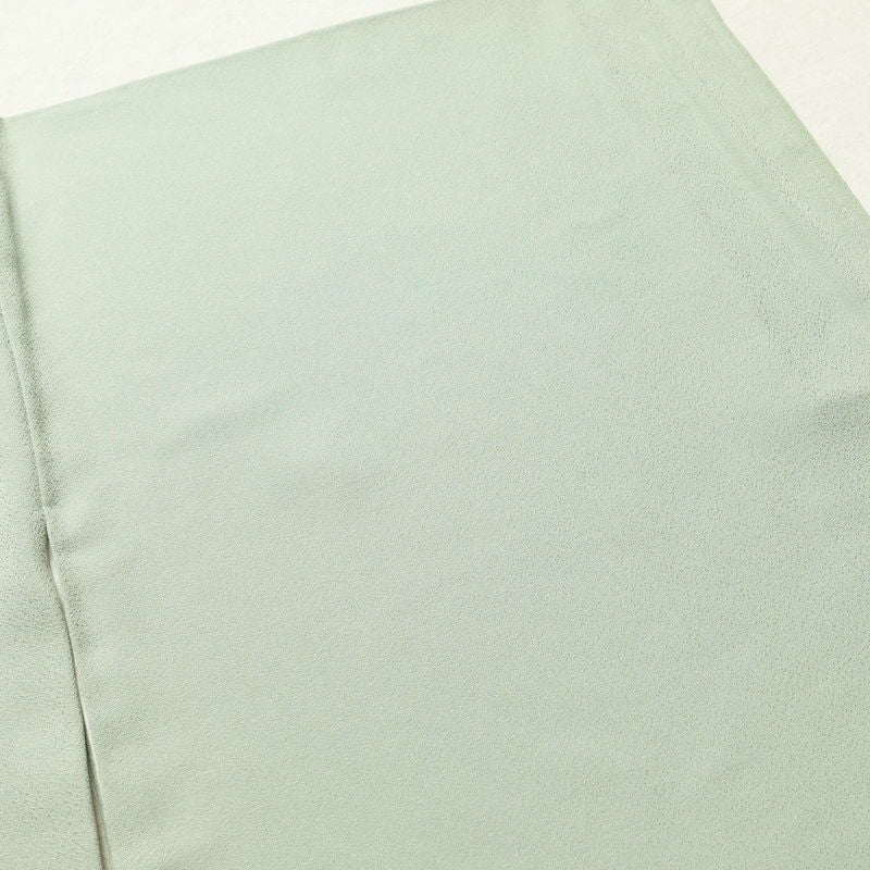 色留袖 良品 源氏物語澪標図 一つ紋付き 正絹 風景柄 袷仕立て 身丈180cm 裄丈70.5cm 結婚式 着物 緑・うぐいす色_画像13