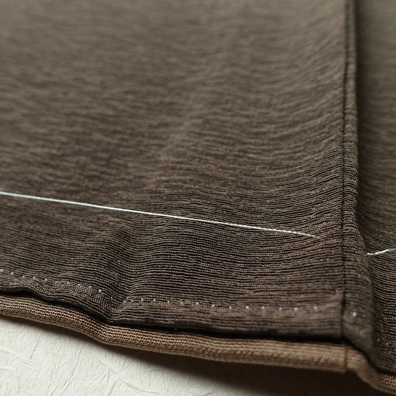 付け下げ 美品 友禅 岡山武子 落款入り 伝統工芸士 しつけ糸付き 縮緬 正絹 浜ちりめん その他の柄 袷仕立て 身丈156cm 裄丈66.5cm 茶_画像9