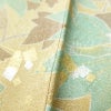 訪問着 良品 正絹 花柄 袷仕立て 身丈165cm 裄丈66.5cm 箔 刺繍 共八掛 金彩 緑・うぐいす色_画像9