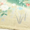訪問着 良品 正絹 花柄 袷仕立て 身丈165cm 裄丈66.5cm 箔 刺繍 共八掛 金彩 緑・うぐいす色_画像11
