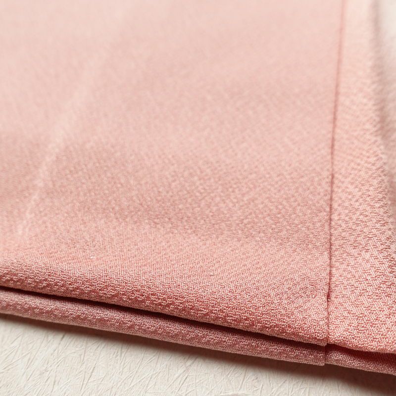 色留袖 一つ紋付き 正絹 流水・波柄 袷仕立て 身丈154.5cm 裄丈64cm 着物 ピンク_画像9