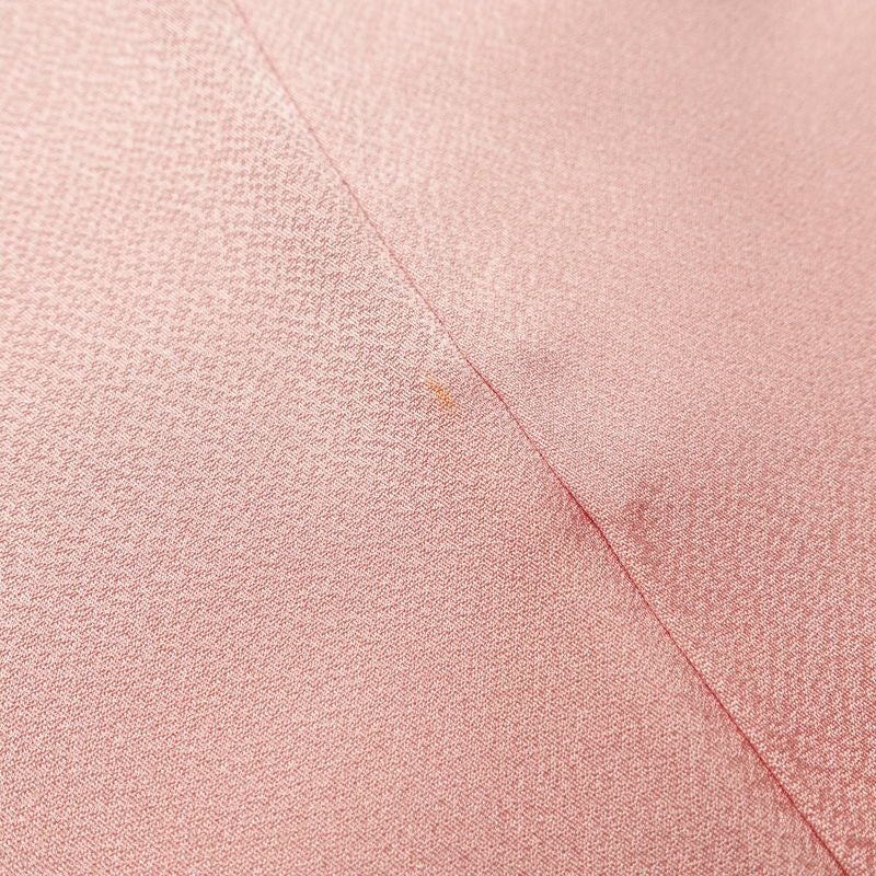 色留袖 一つ紋付き 正絹 流水・波柄 袷仕立て 身丈154.5cm 裄丈64cm 着物 ピンク_画像18