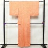 小紋 総絞り 正絹 流水・波柄 袷仕立て 身丈155.5cm 裄丈63cm 小紋着物 絞り 橙_画像2