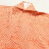 小紋 総絞り 正絹 流水・波柄 袷仕立て 身丈155.5cm 裄丈63cm 小紋着物 絞り 橙_画像13