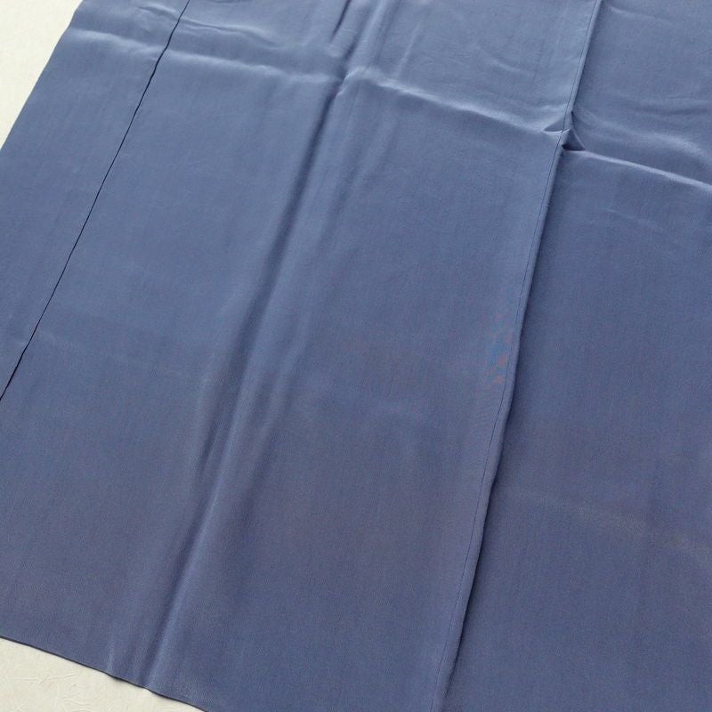 男性用 襦袢 正絹 木の葉・植物柄 袷仕立て 身丈135.5cm 裄丈70.5cm 青・紺_画像4